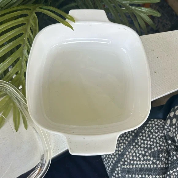 Vintage Corningware Glass Lid 1 Qt. Casserole Dish Friendship Country Festival - Picture 6 of 10